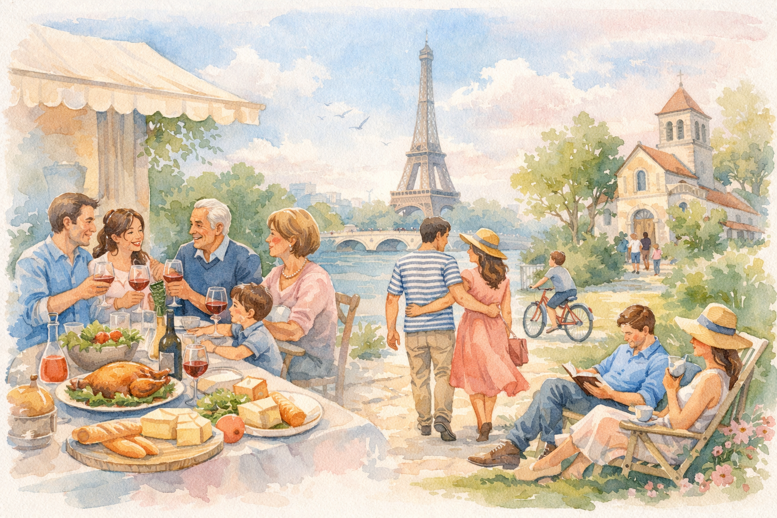 Illustration La Vie en Français